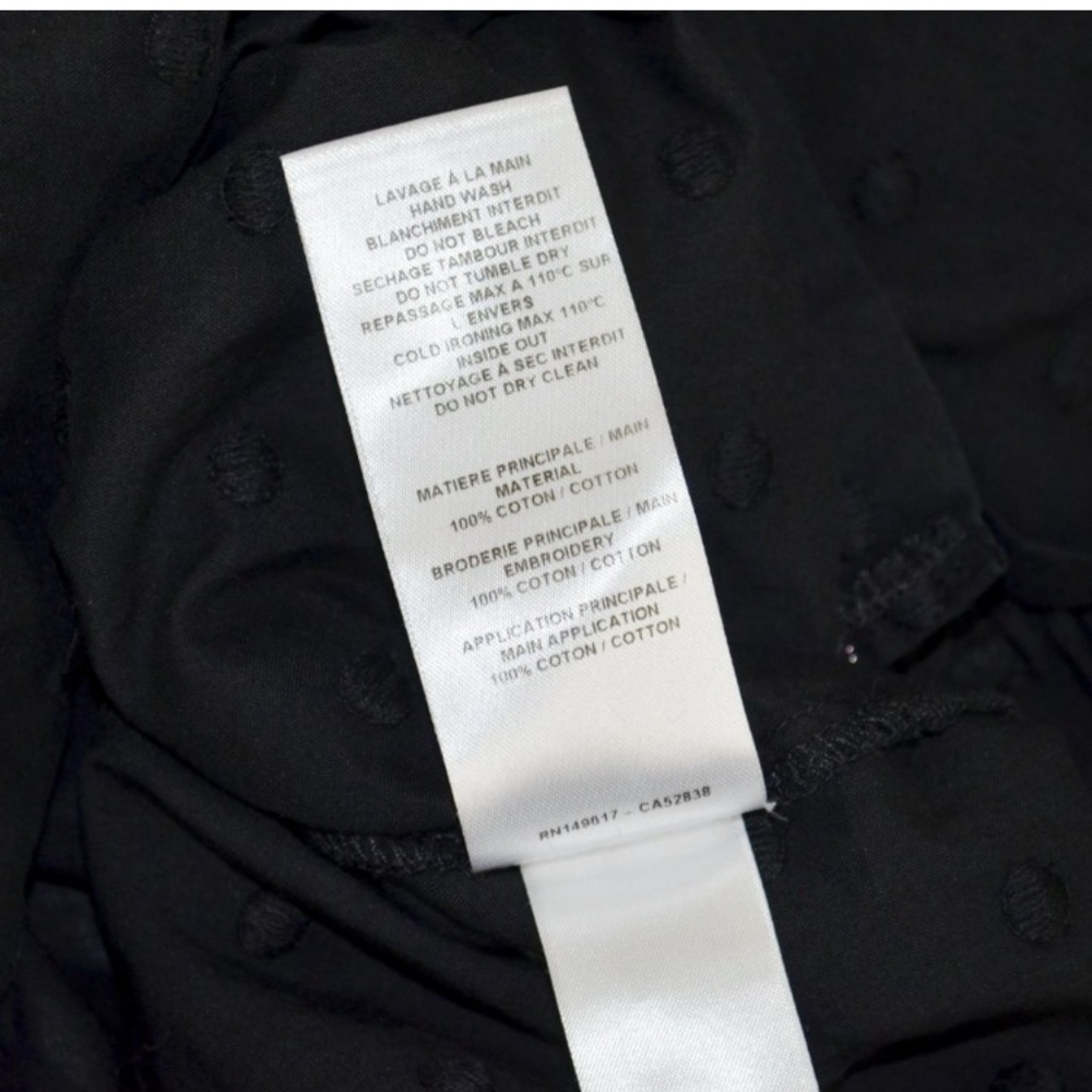 See By Chloé Embroidered Bell Sleeve Blouse Black 4 - Picture 13 of 14